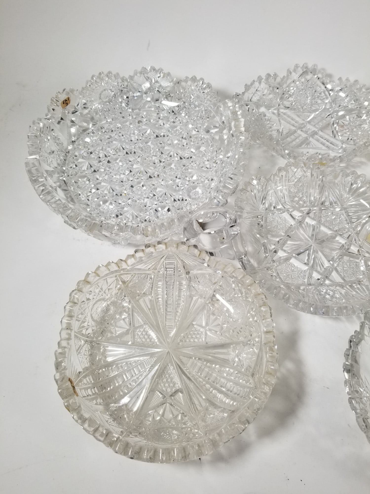 Antique American Brilliant Cut Glass Grouping ft. J. Hoare - Corning Signed - 3