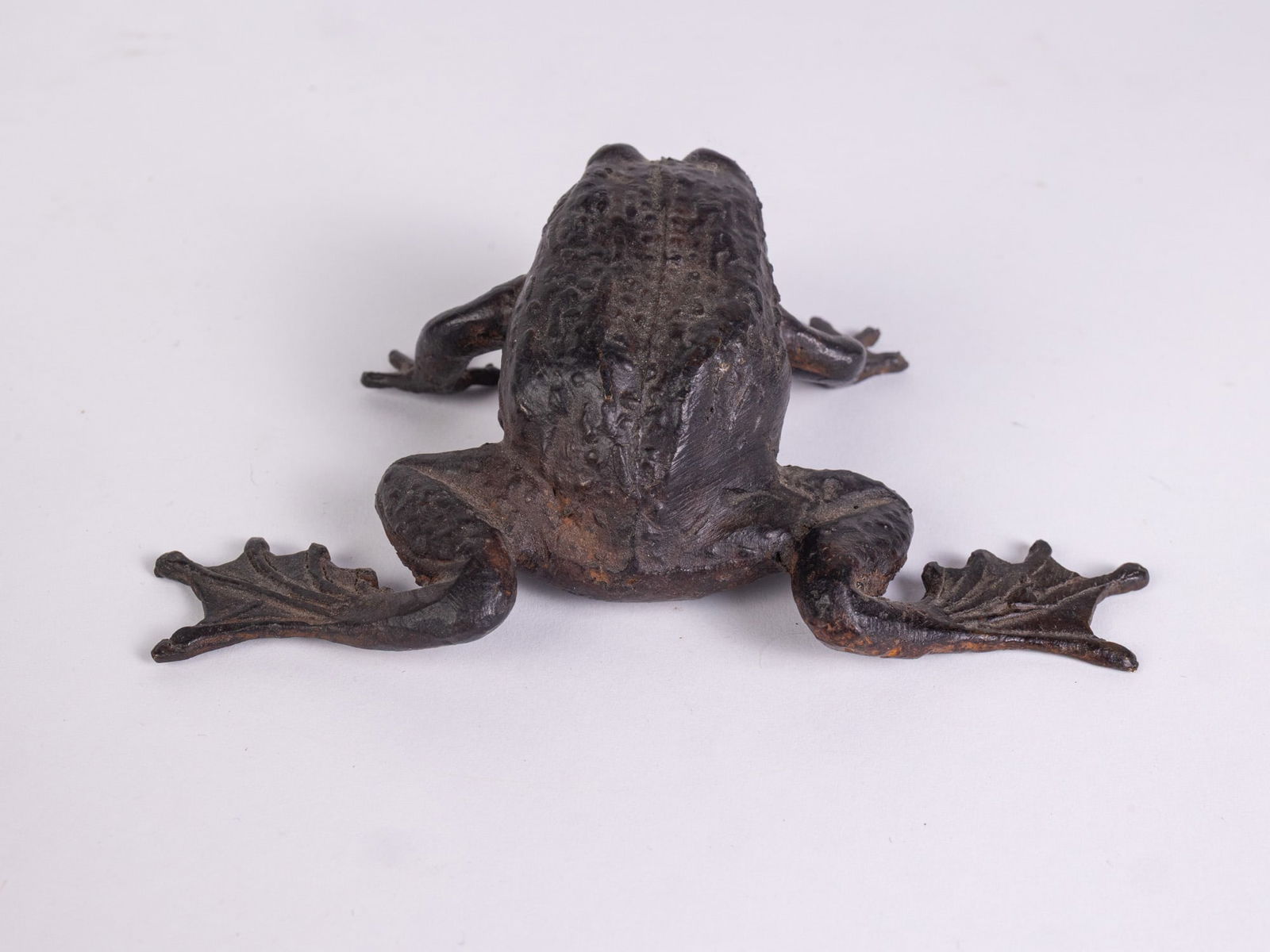Antique Bronze Frog Figure - 6