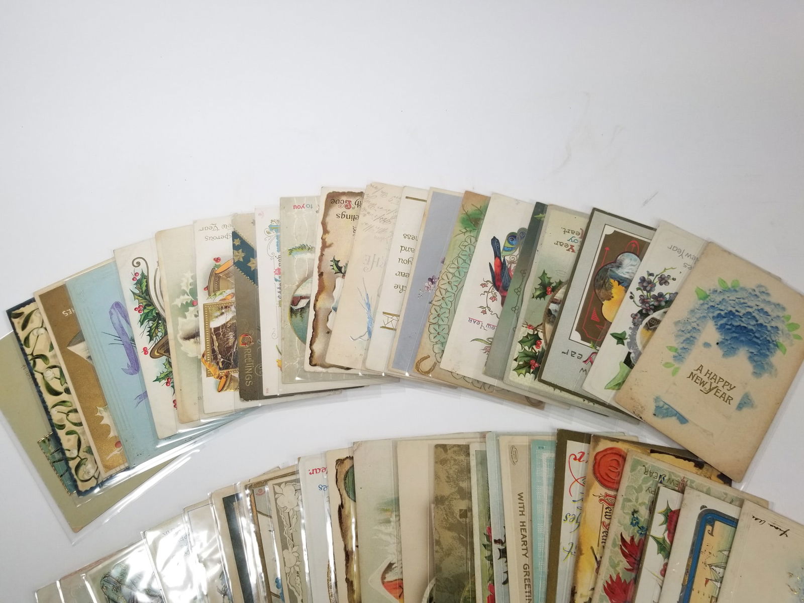 Grouping of Antique New Year Postcards - 2