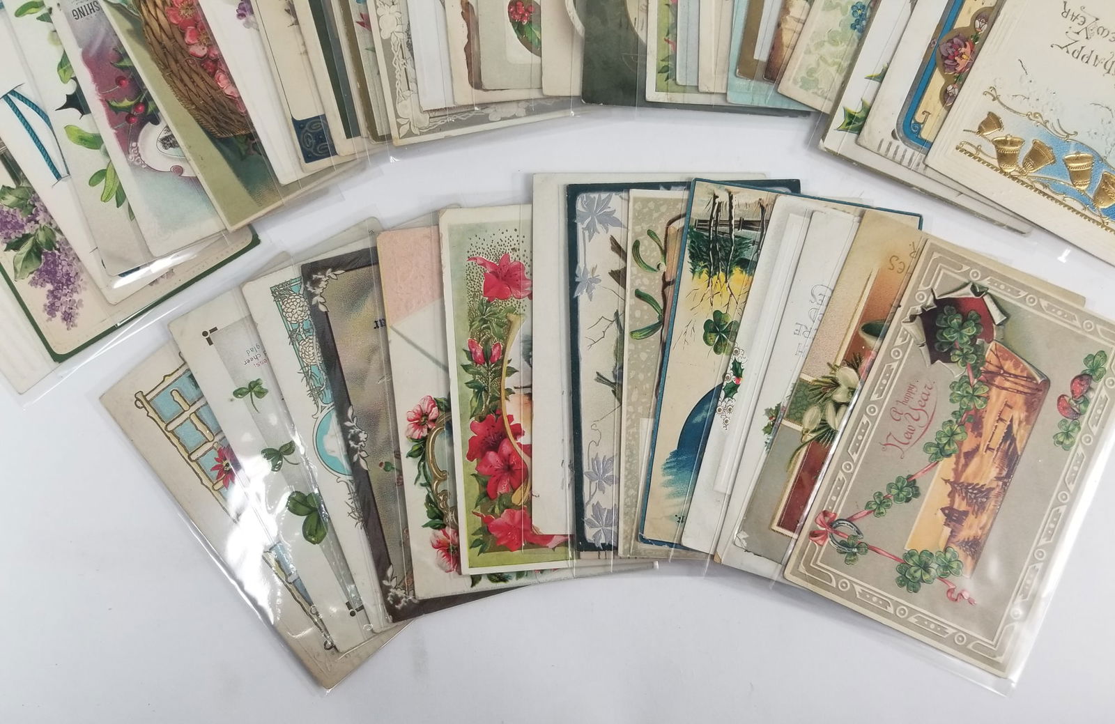 Grouping of Antique New Year Postcards - 4