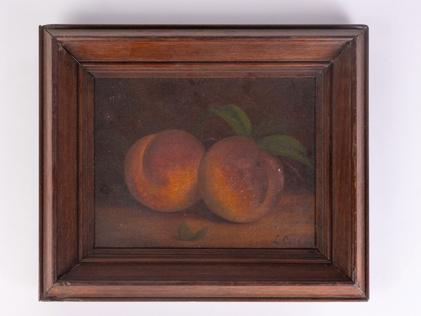 Antique Still Life Painting of Peaches, Oil on Canvas Signed: Antique Still Life Painting of Peaches, Oil on Canvas SignedSize10.5" x 12.5"LiteratureBrooks Auction – Online Auction Terms & Conditions Contact: (856) 694-2960 | info@brooks.auction READ