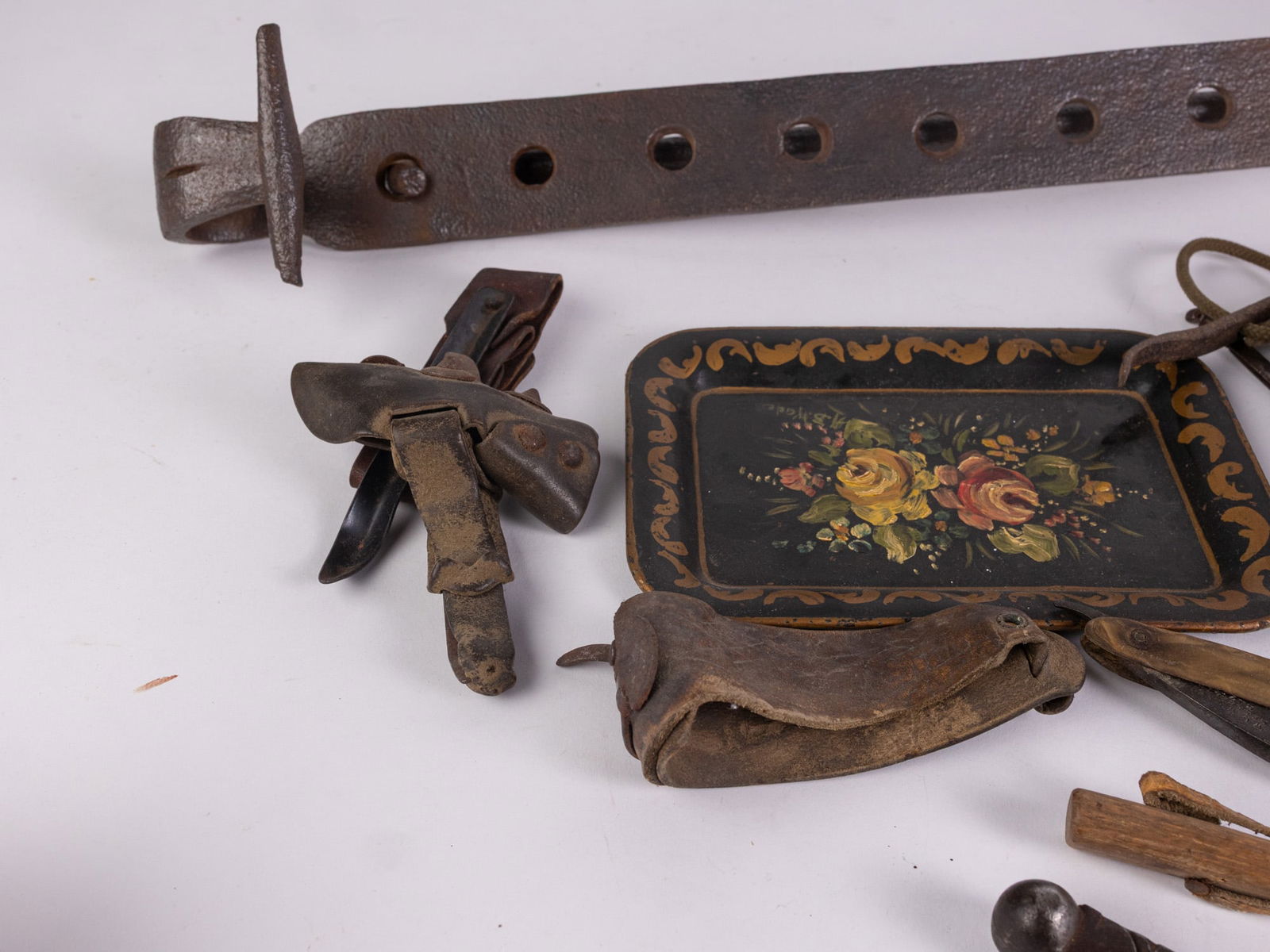 Antique & Early Articles Assortment ft. Corn Shuckers & Oil Lamp Chimney Cleaner - 3