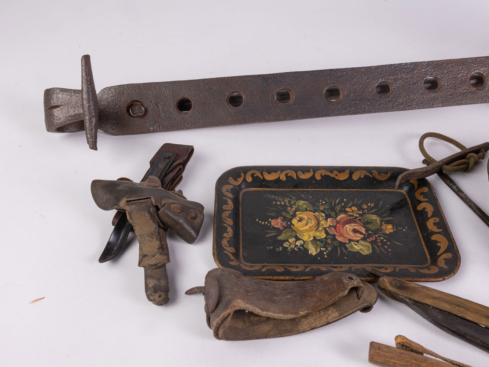 Antique & Early Articles Assortment ft. Corn Shuckers & Oil Lamp Chimney Cleaner - 4