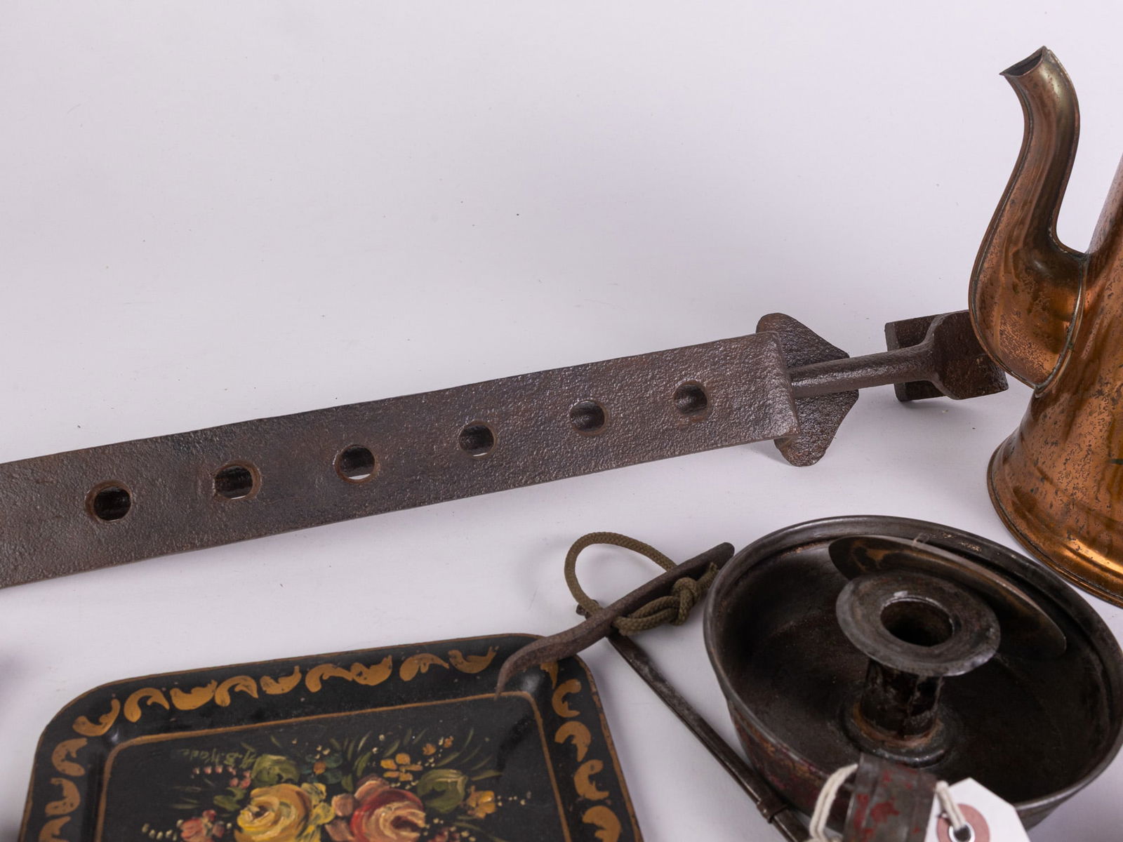 Antique & Early Articles Assortment ft. Corn Shuckers & Oil Lamp Chimney Cleaner - 5