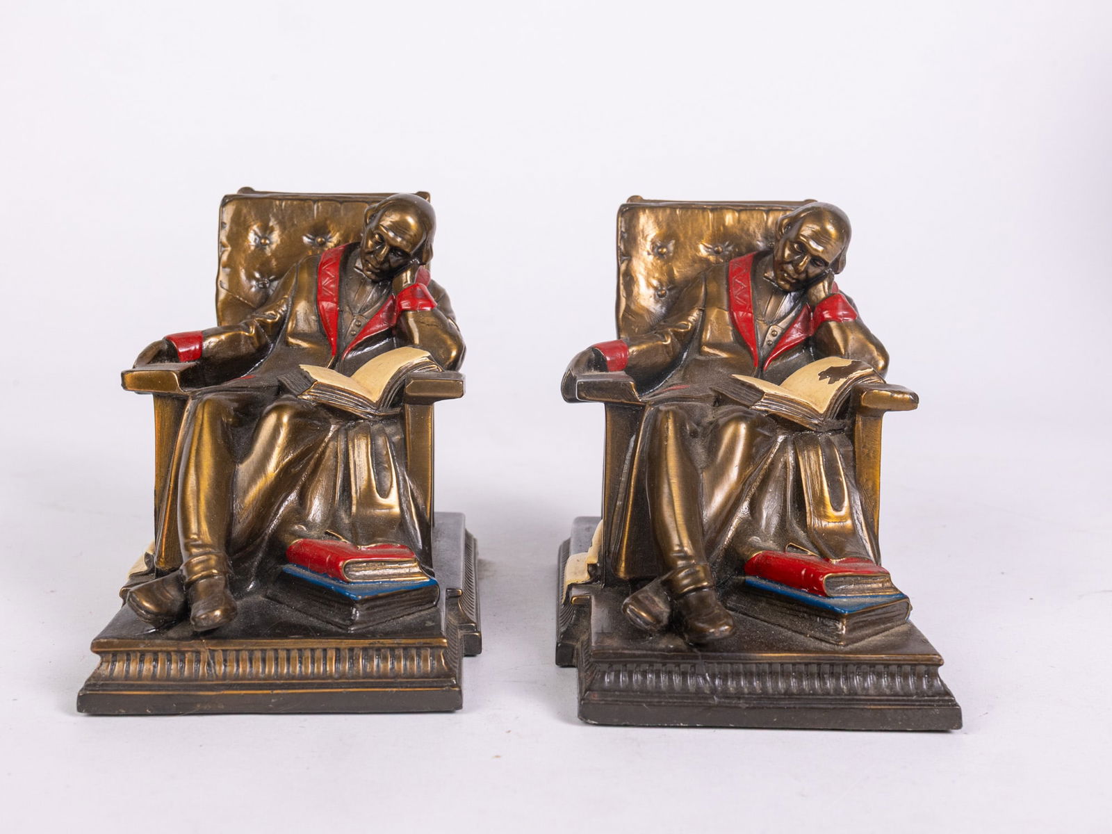 Antique Kronheim & Oldenbusch Sleeping Scholar Bookends (1 of 5)