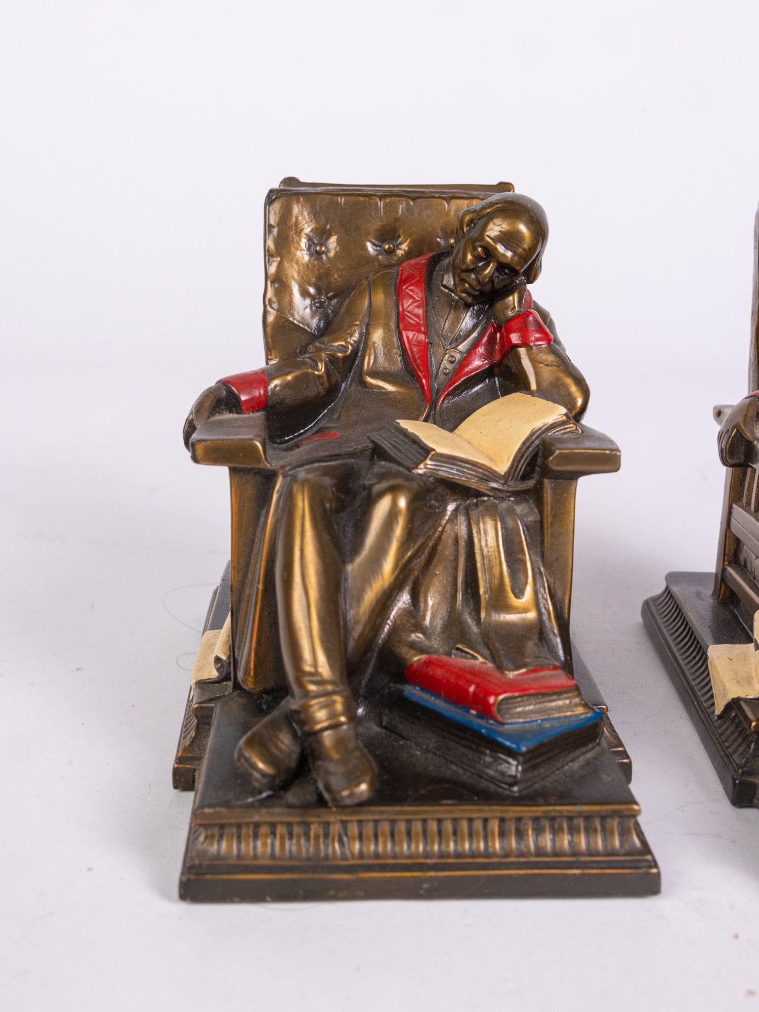Antique Kronheim & Oldenbusch Sleeping Scholar Bookends - 3