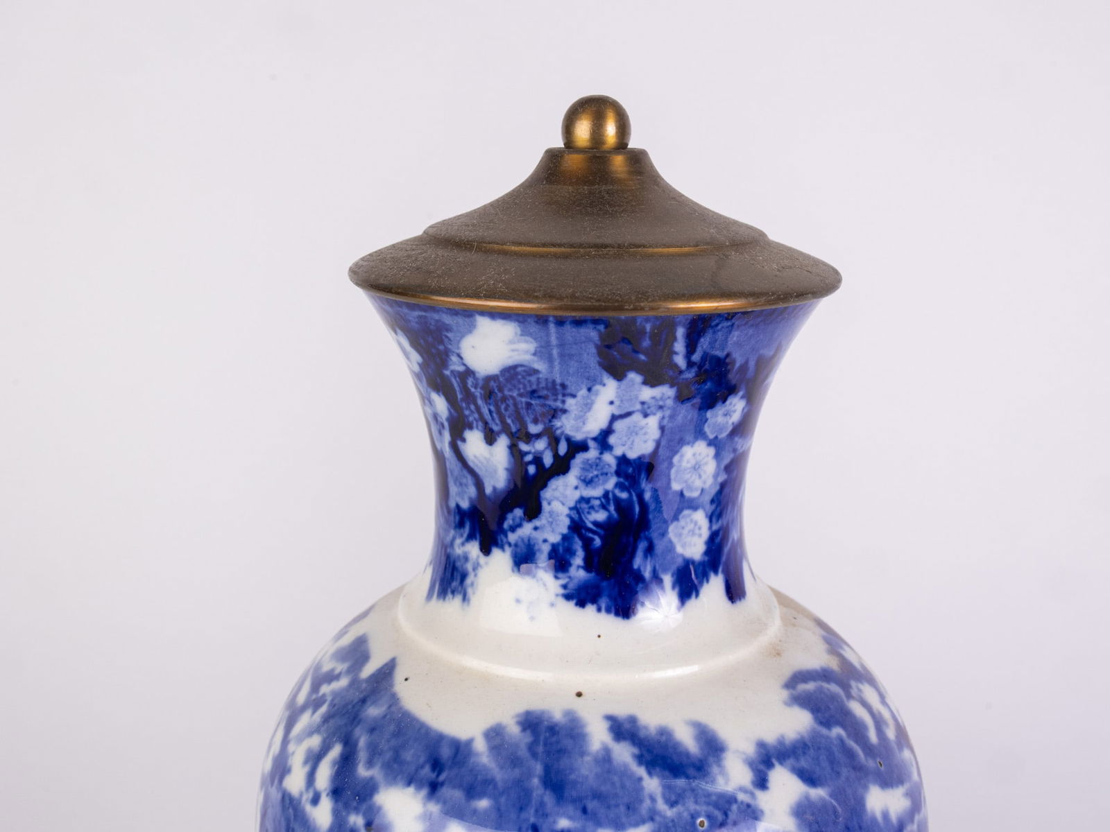 Pair of Porcelain Vases with Brass Detail - 5