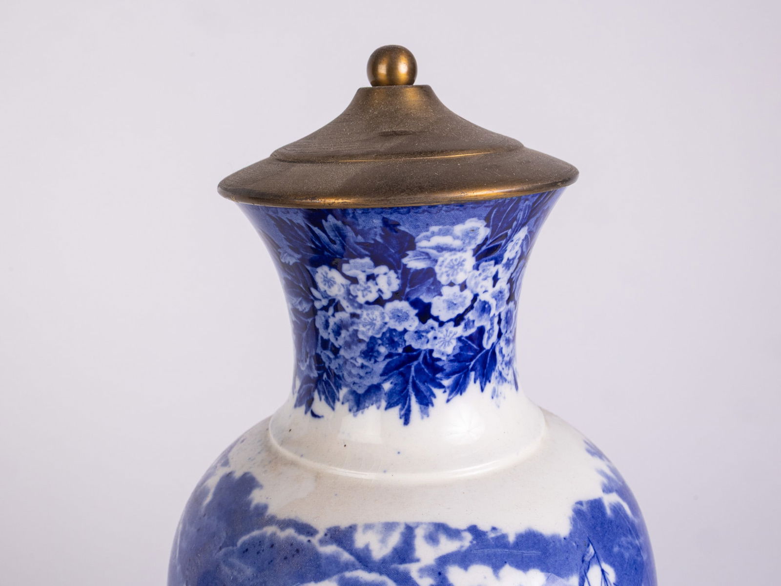 Pair of Porcelain Vases with Brass Detail - 6