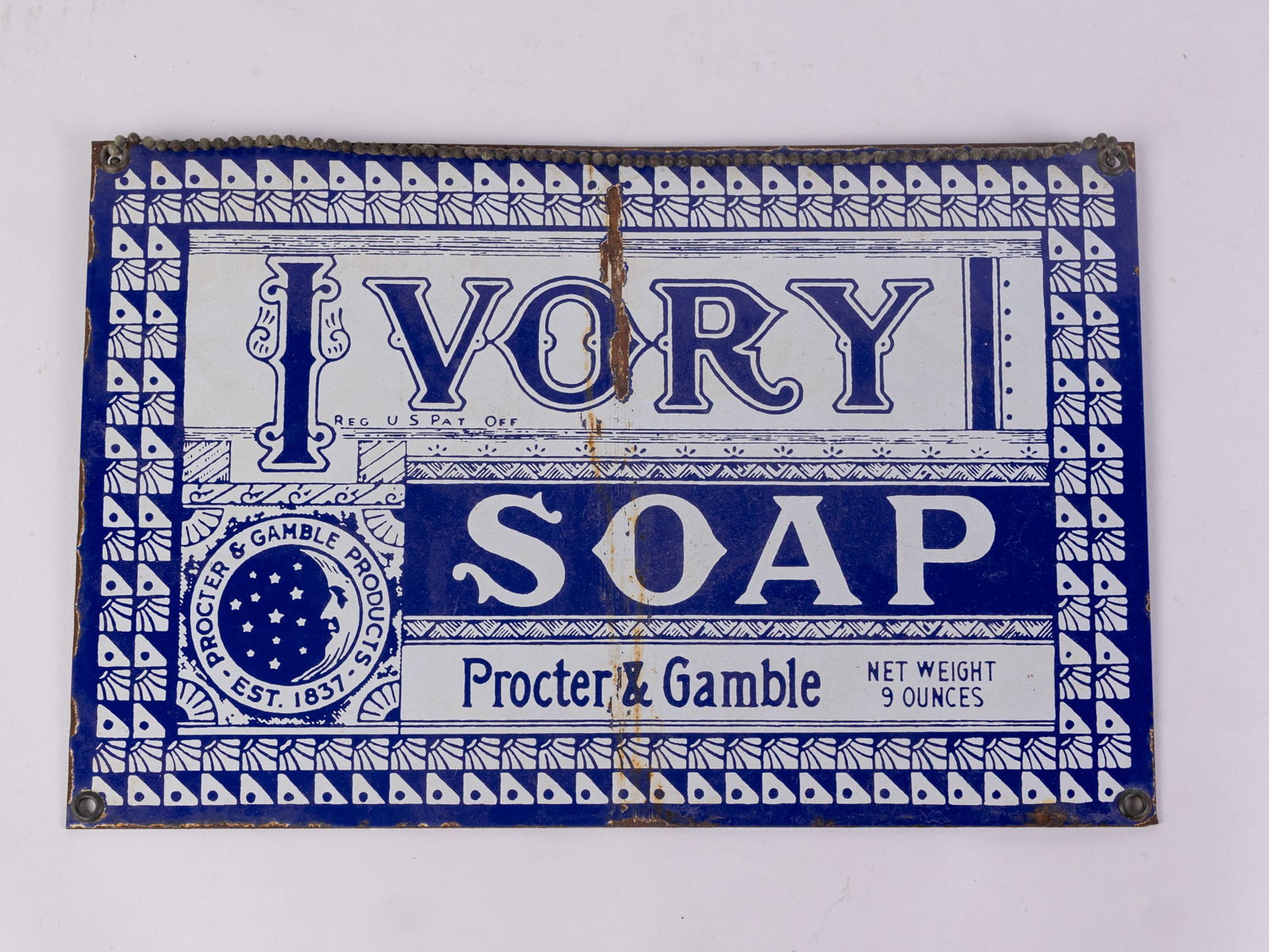 Procter & Gamble "Ivory Soap" Porcelain Enamel Advertising Sign (1 of 4)