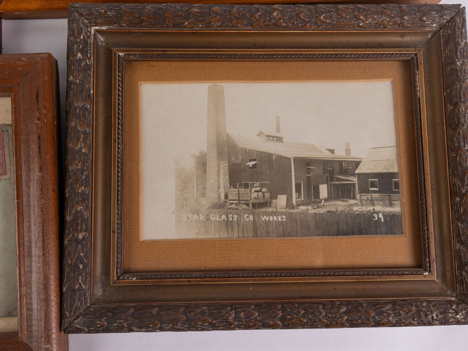 Antique Local South Jersey Glass Ephemera in Frames - 6