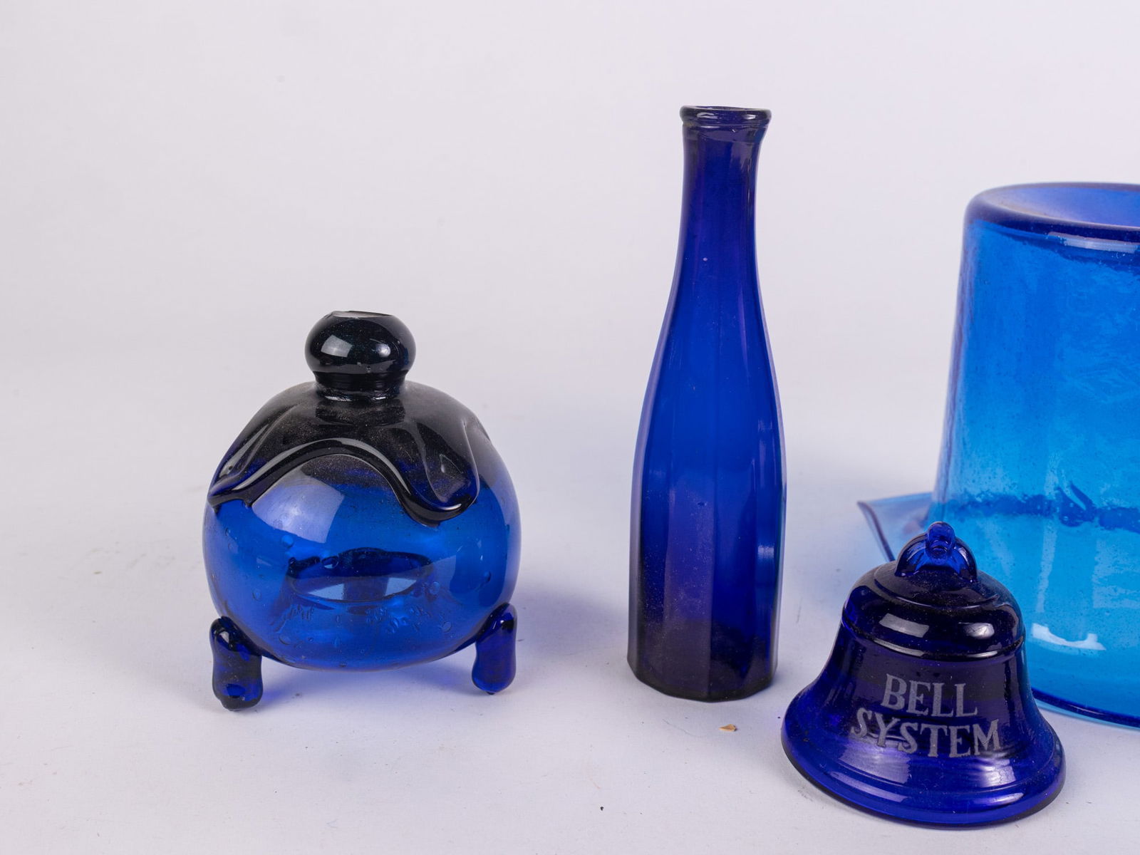 Grouping of Vintage & Antique Cobalt Glass & Whimsey Glass Articles - 3