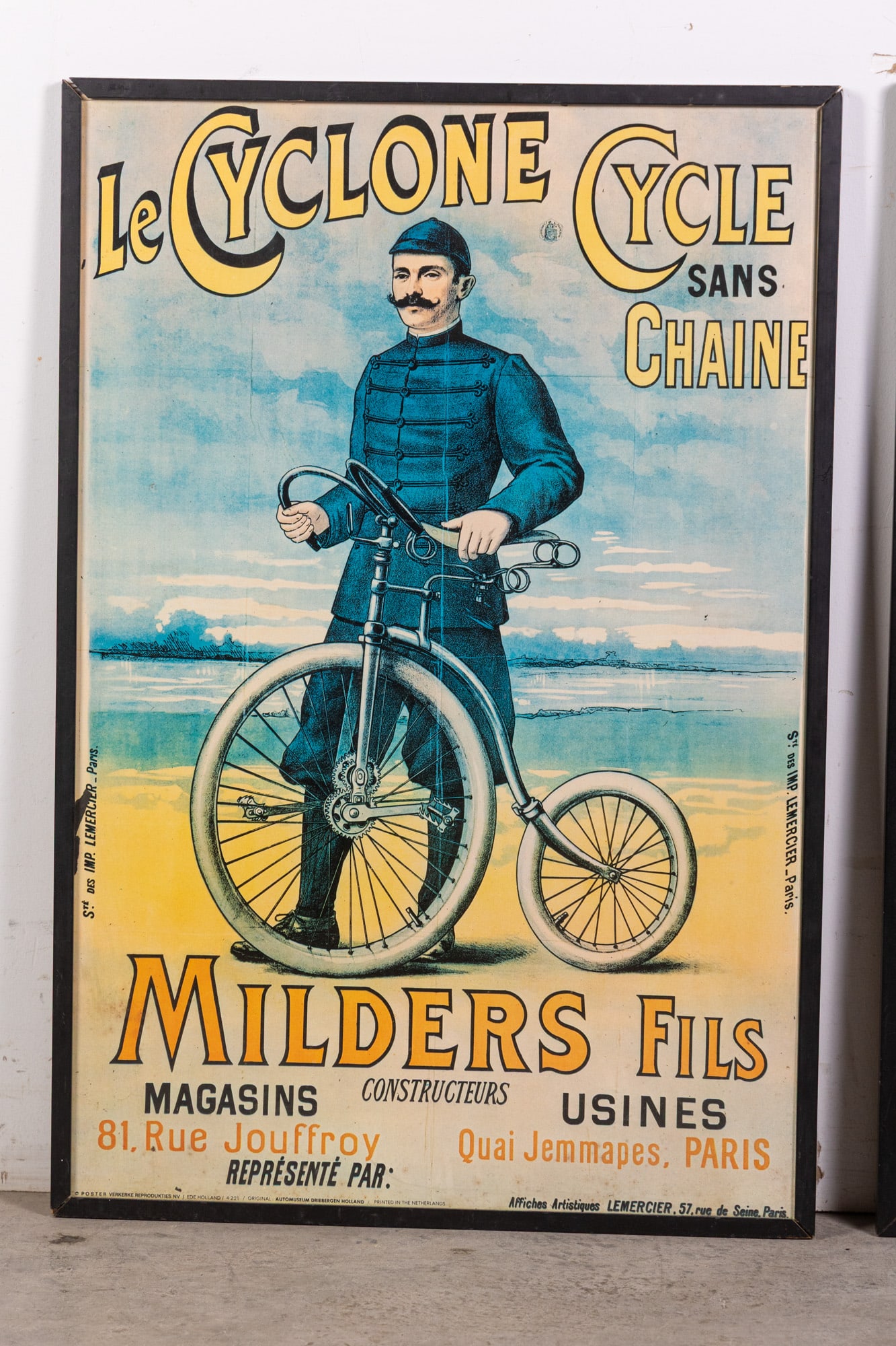 Pair of Vintage Reproduction French Bicycle Advertisement Posters - 2