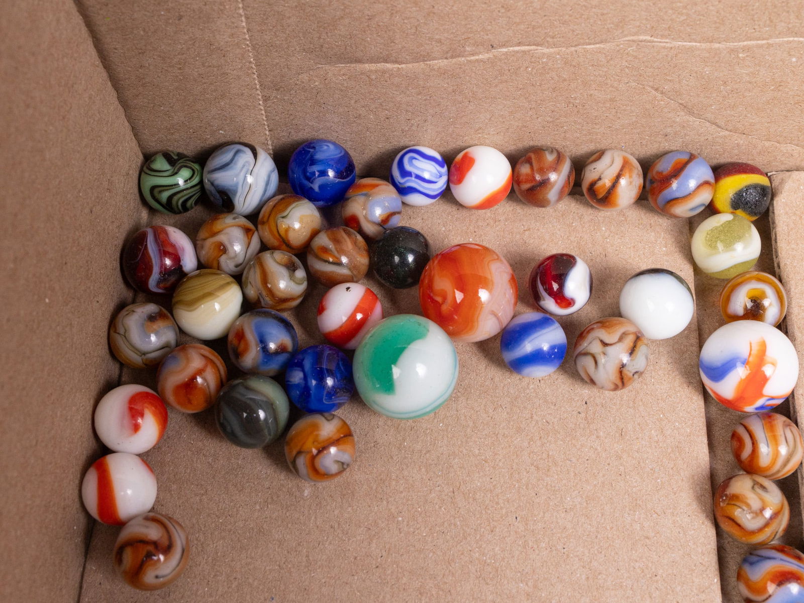 Collection of Vintage Marbles Featuring Pistachio, Aventurine - 3