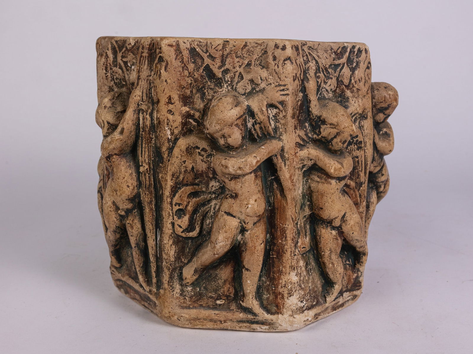 Figural Bacchanalian Vintage Planter - 5