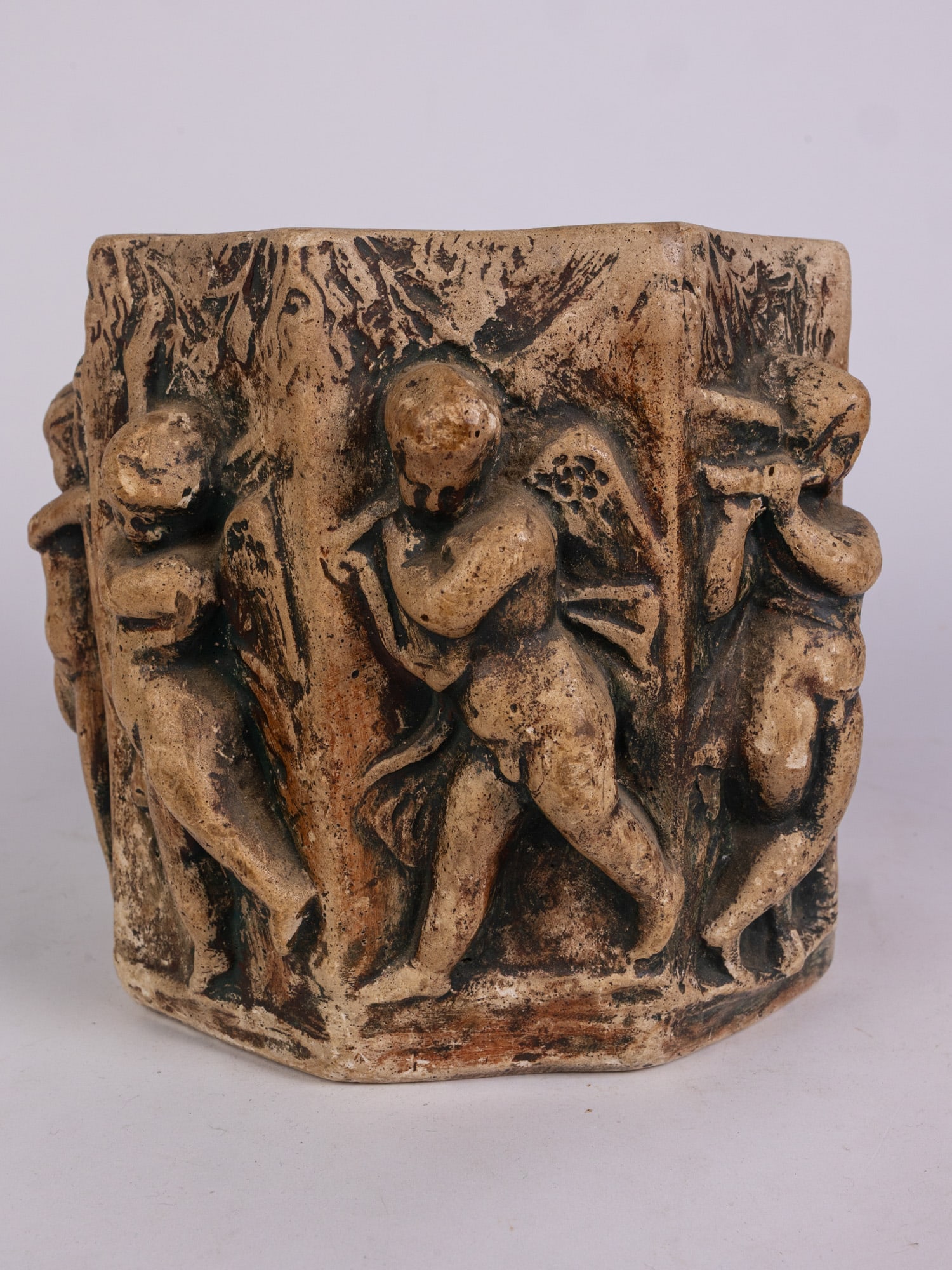 Figural Bacchanalian Vintage Planter - 6