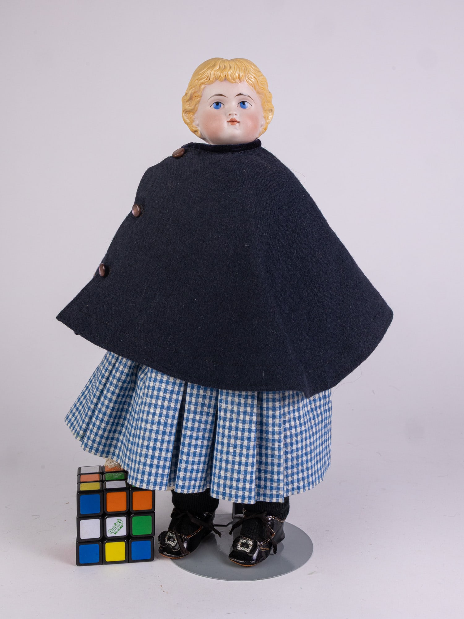 15" China Head Doll with Leather Body - 2