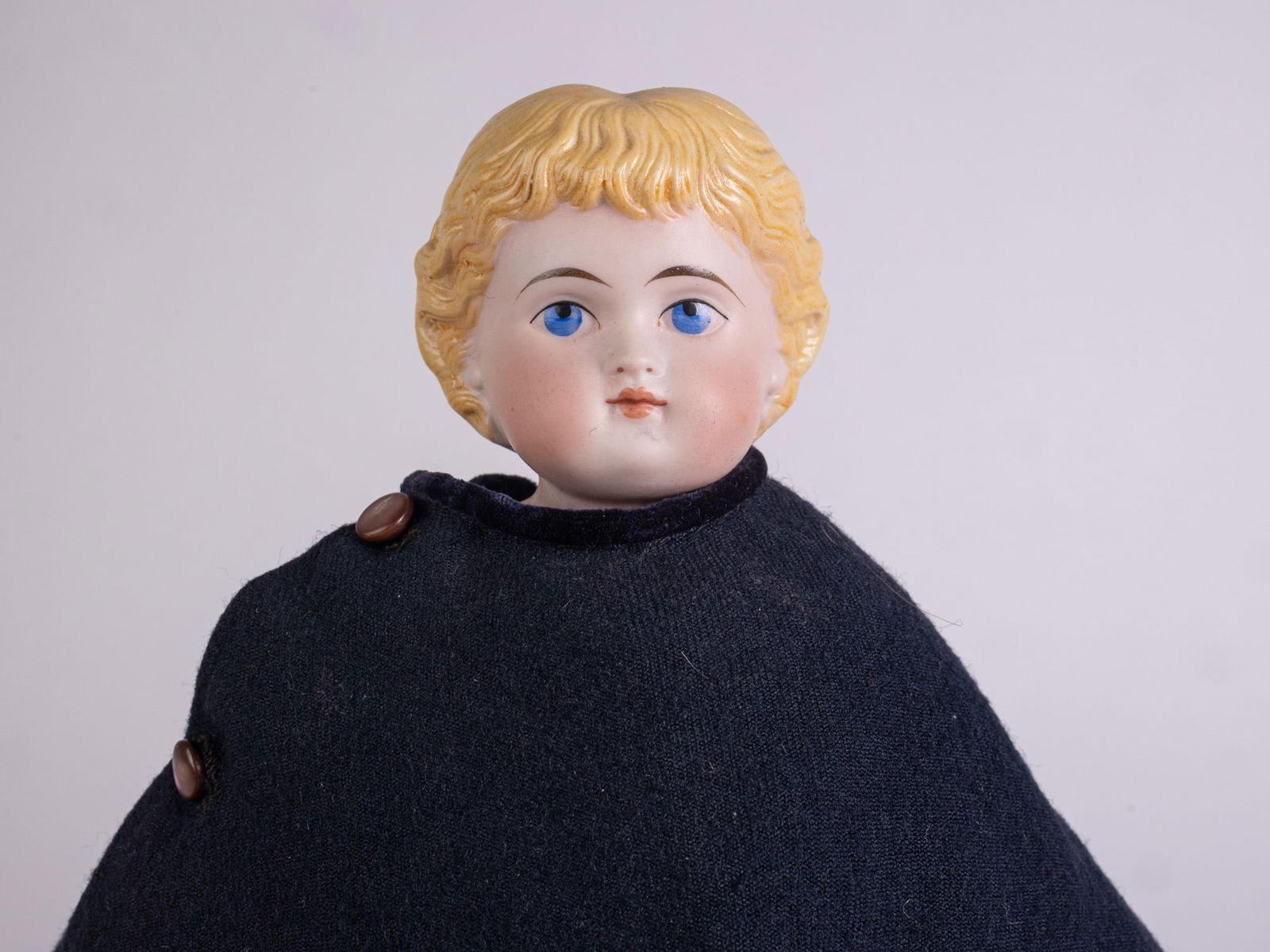 15" China Head Doll with Leather Body - 3