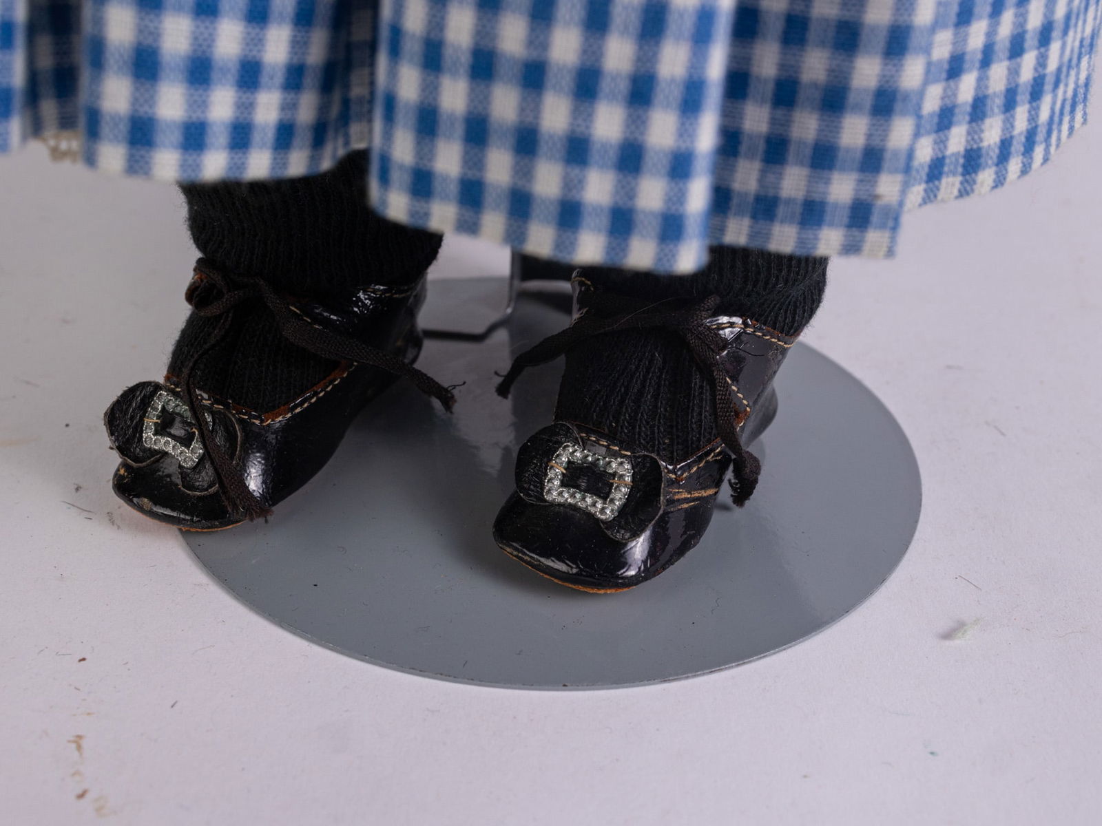 15" China Head Doll with Leather Body - 4