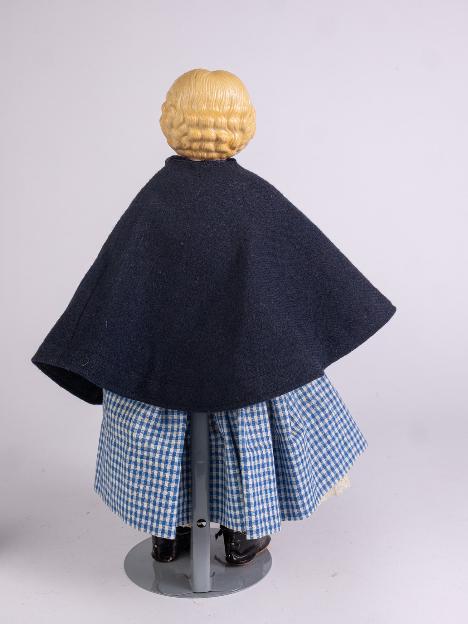 15" China Head Doll with Leather Body - 5