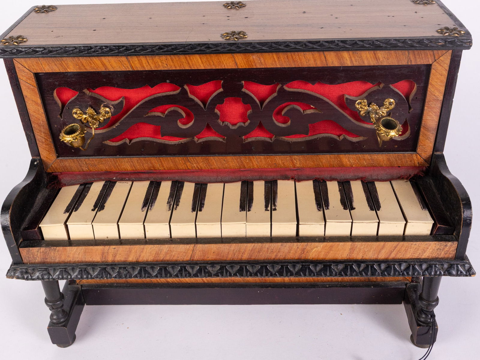 Antique Doll Sized Toy Piano - 3