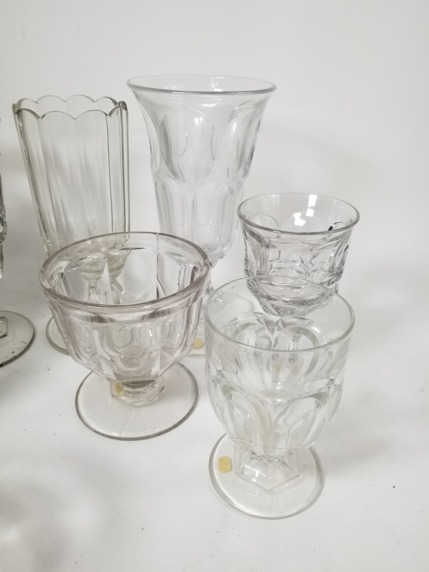 Antique Early Glass Assortment ft. Celery Vases - 2