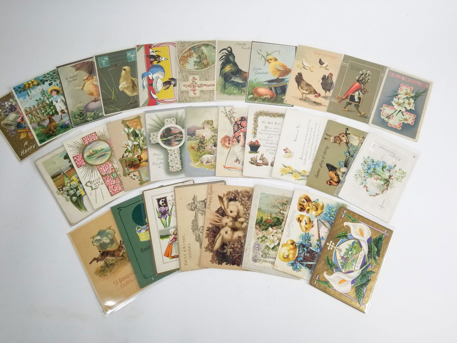 Grouping of Antique Happy Easter Postcards (1 of 1)