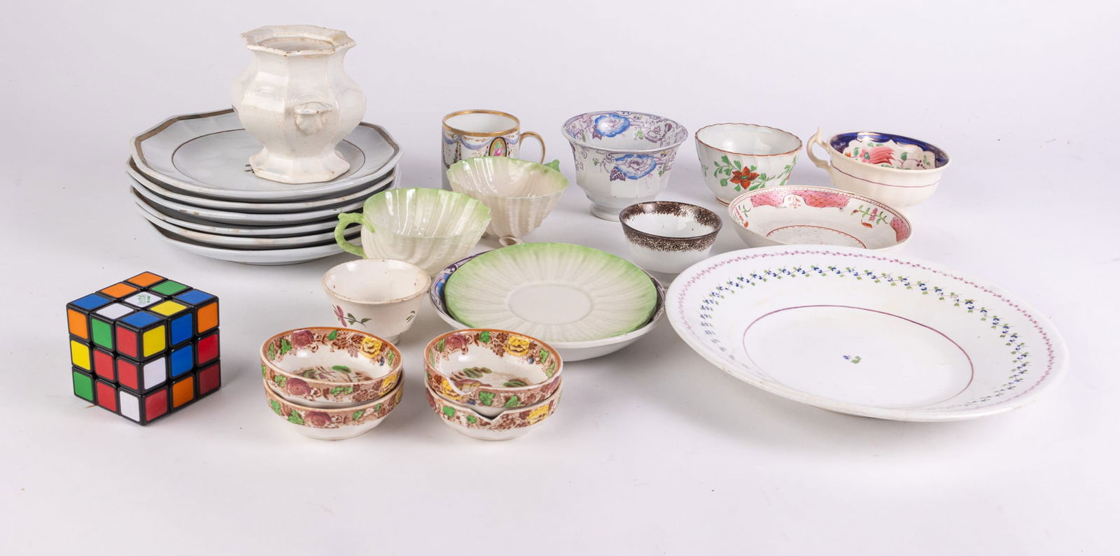 Large Assortment of Antique Porcelain Mostly 19th c. - 2