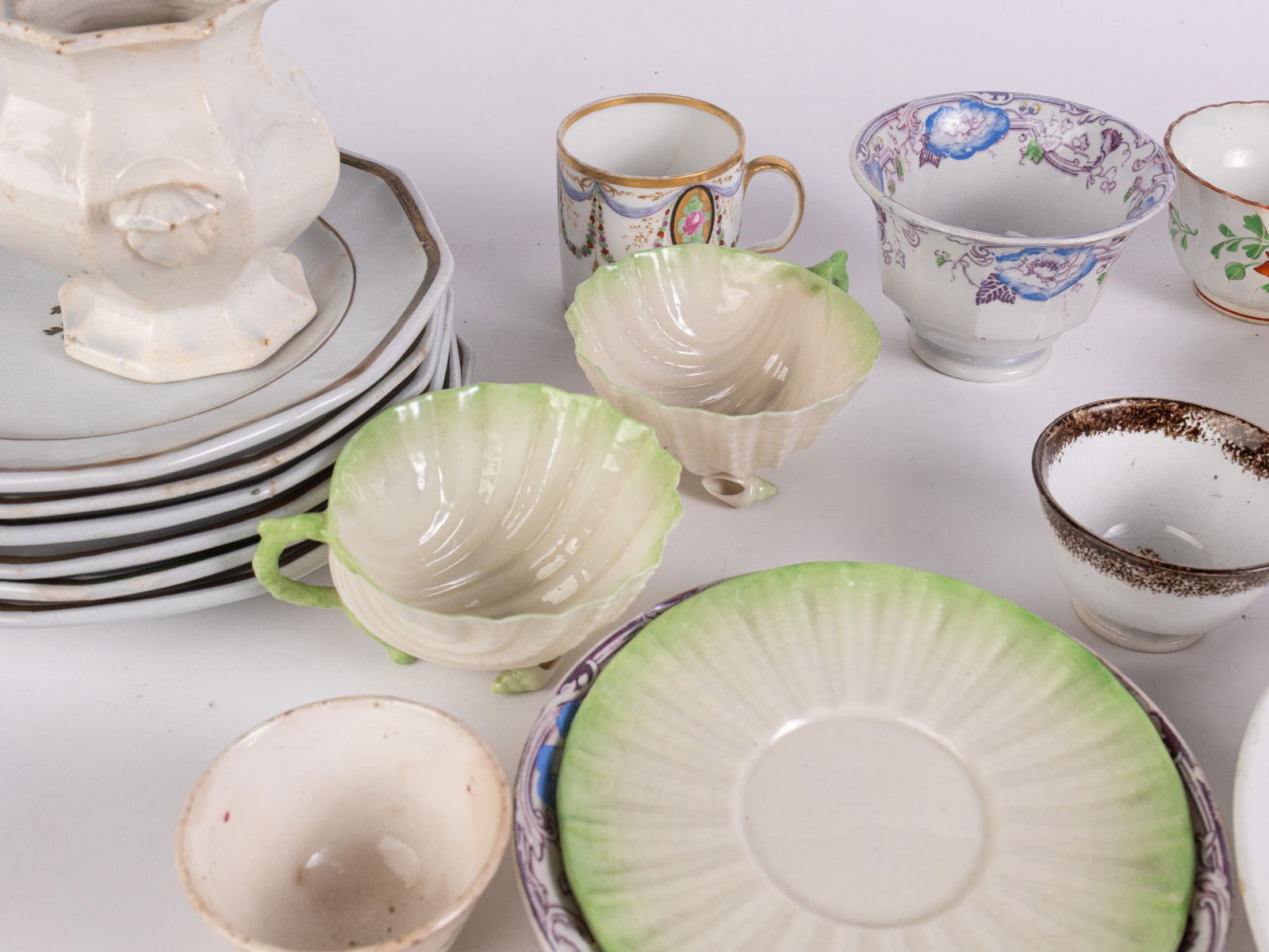 Large Assortment of Antique Porcelain Mostly 19th c. - 4