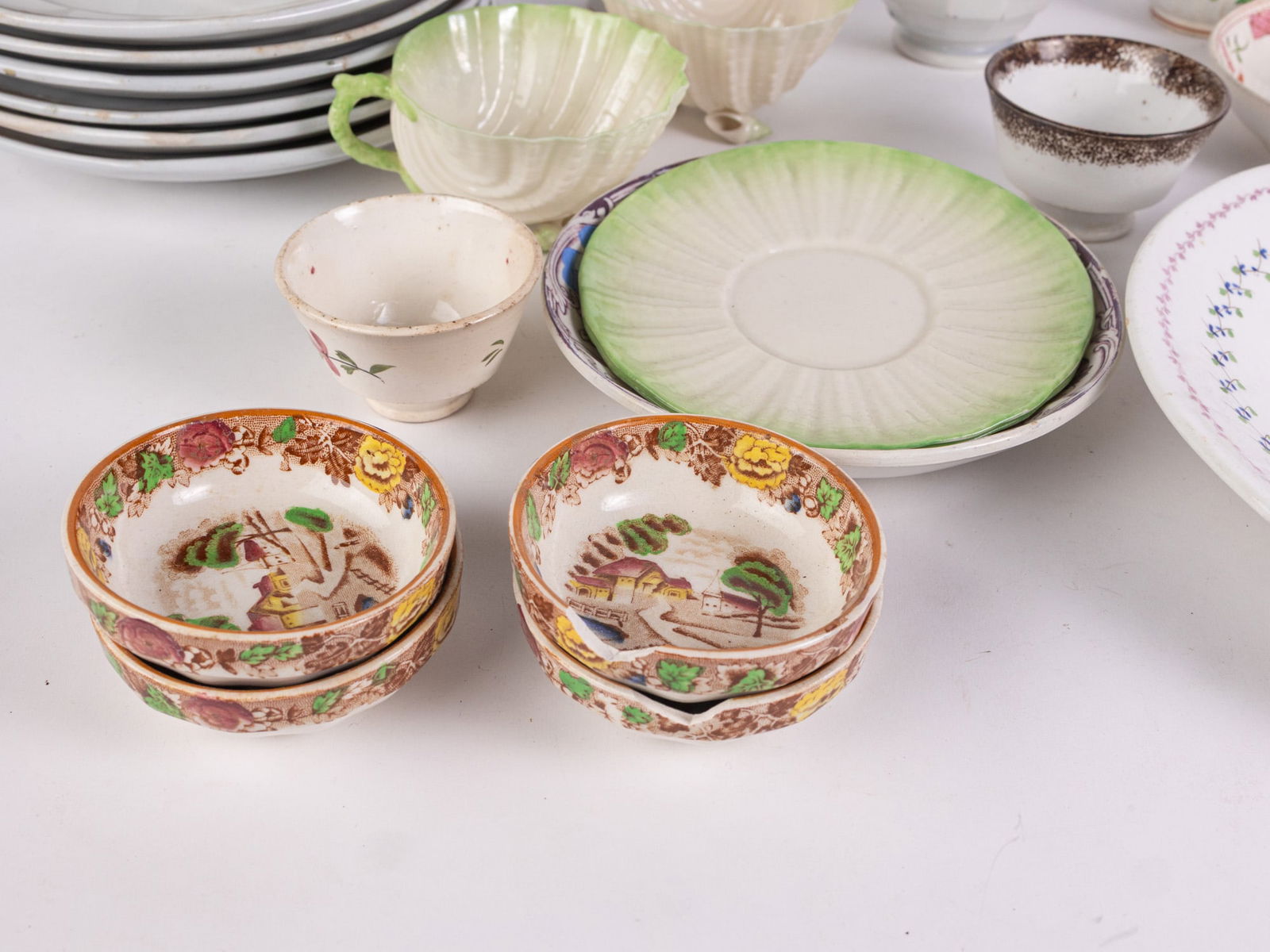 Large Assortment of Antique Porcelain Mostly 19th c. - 7