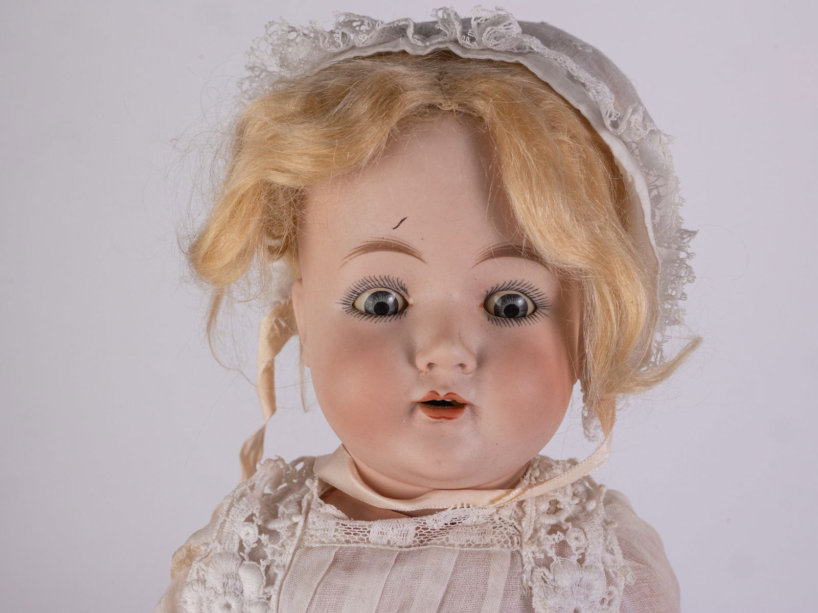 Antique M.S. Fulper Pottery Bisque Doll - 4