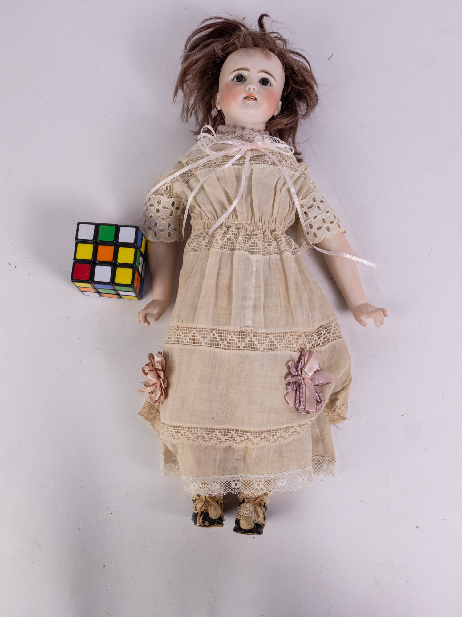 Antique 12" Bisque Porcelain Doll - 2