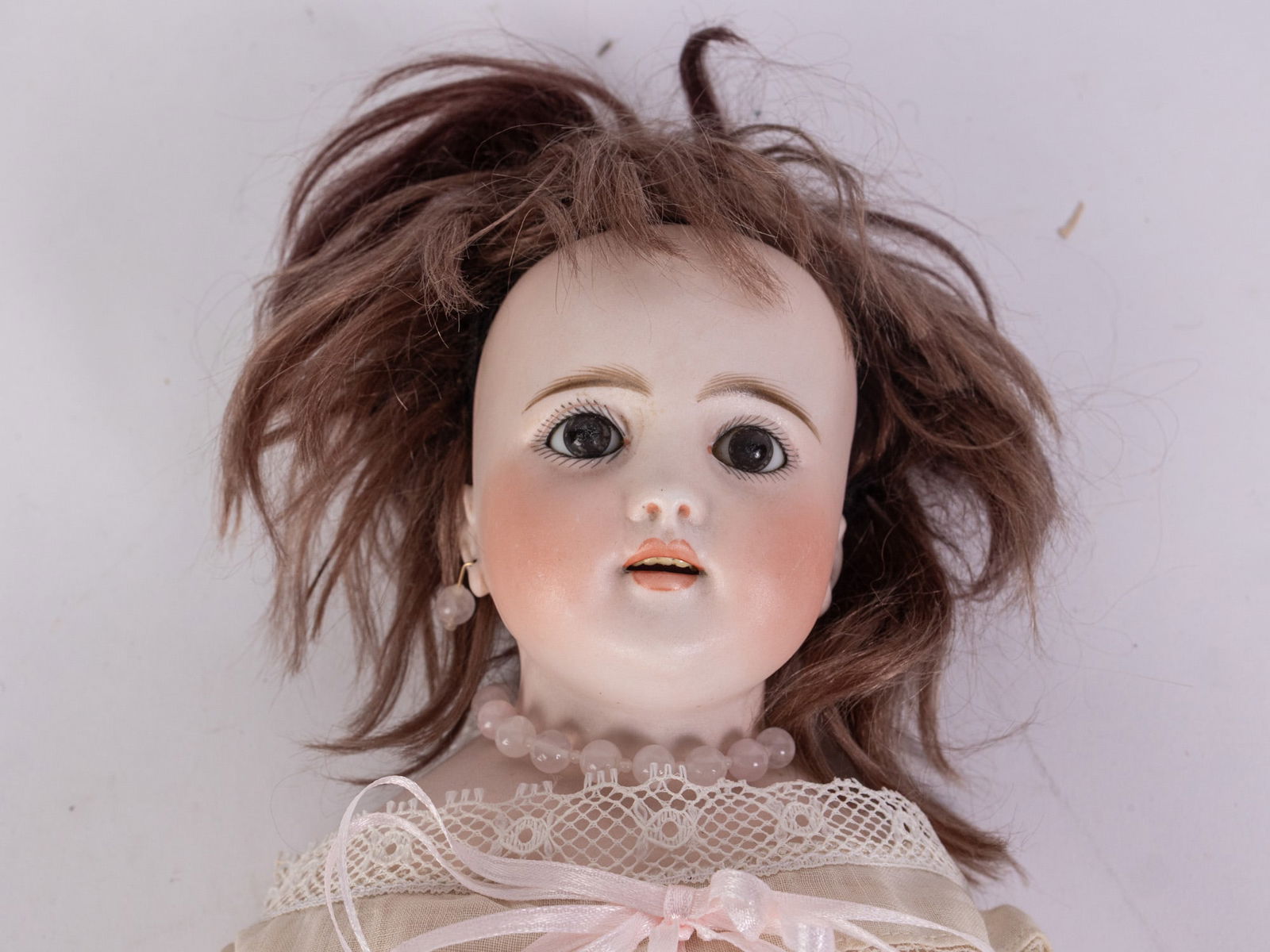 Antique 12" Bisque Porcelain Doll - 3