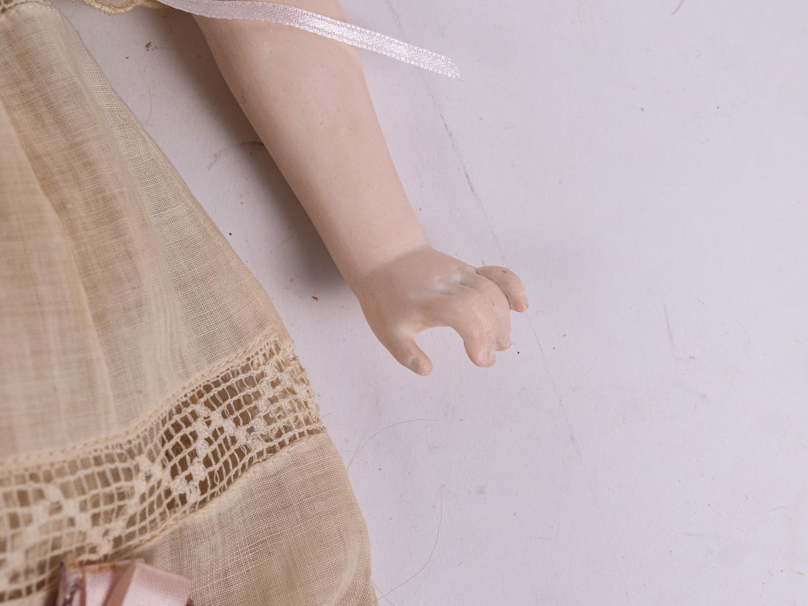 Antique 12" Bisque Porcelain Doll - 4