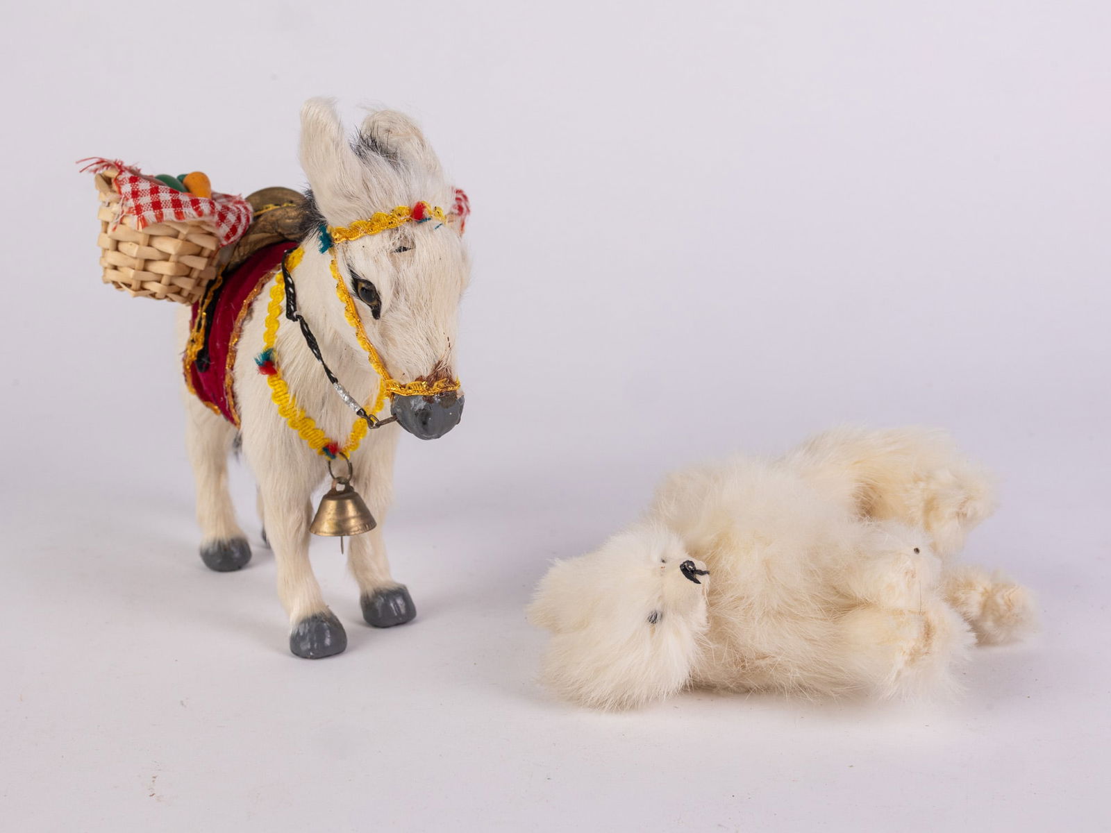 Two Vintage Rabbit Fur Animal Figurines (1 of 4)