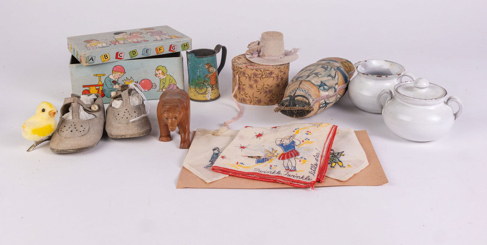 Vintage and Antique Assortment Lot Featuring Art Fabric Mills Doll (1 of 8)