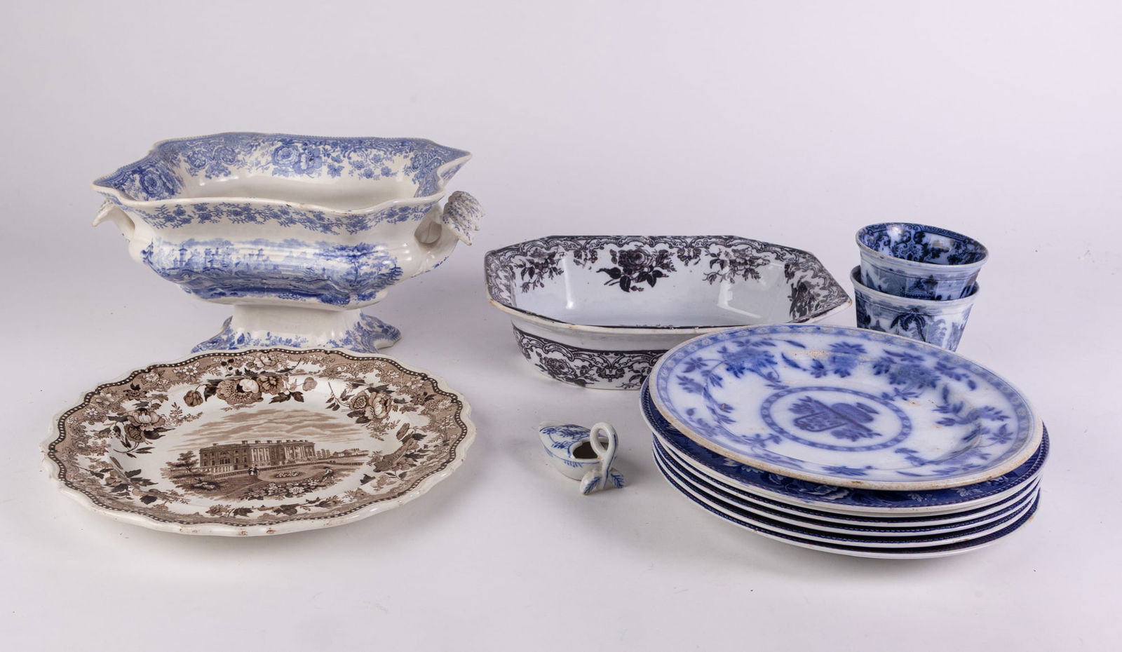 Assortment of Antique Transferware (1 of 8)