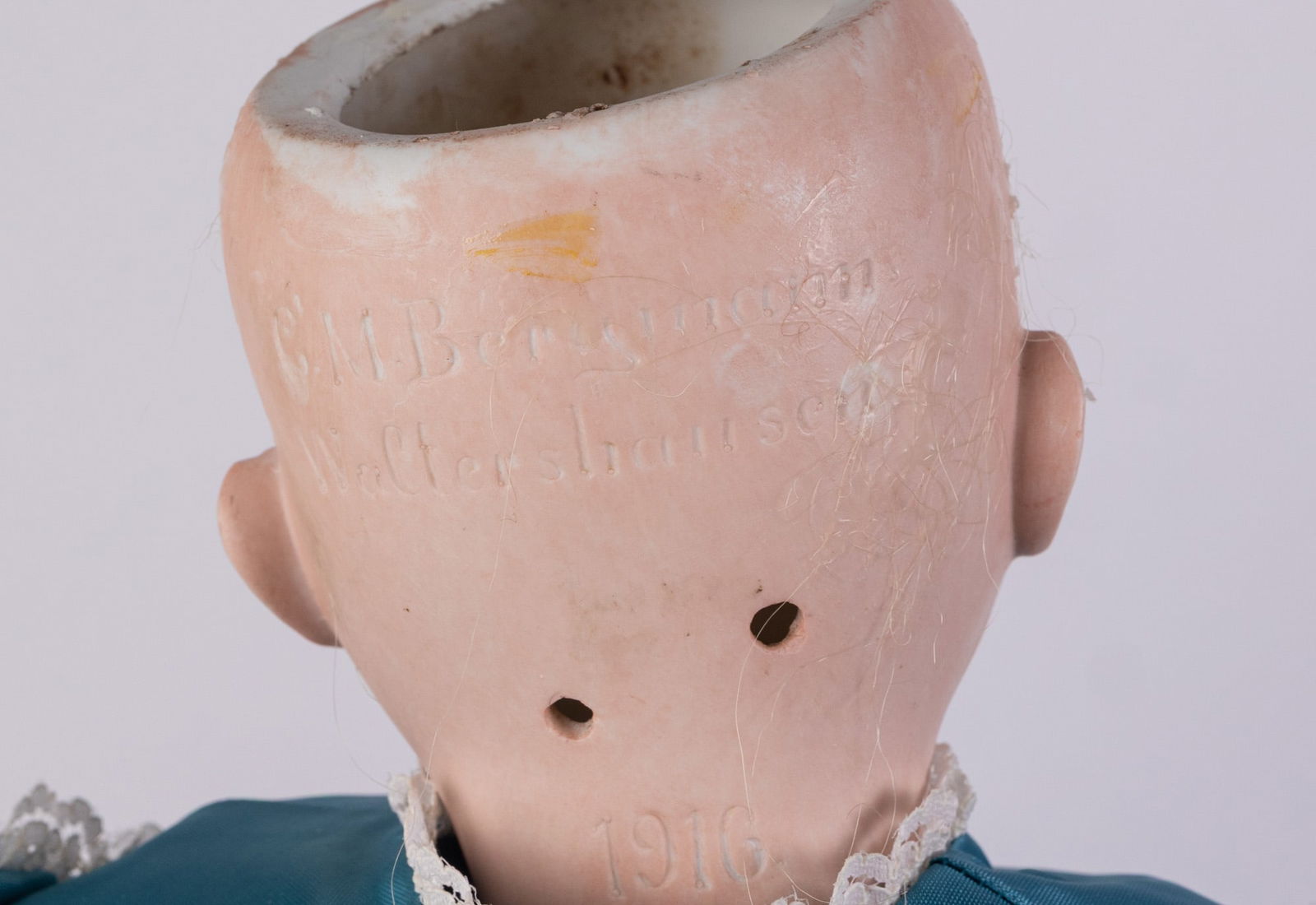 Antique C.M. Bergmann German Bisque Doll - 9