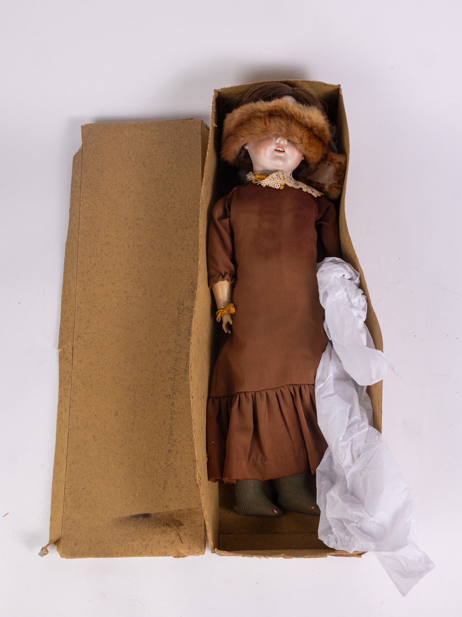 Antique C.M. Bergmann German Bisque Doll in Walkure Box (1 of 7)