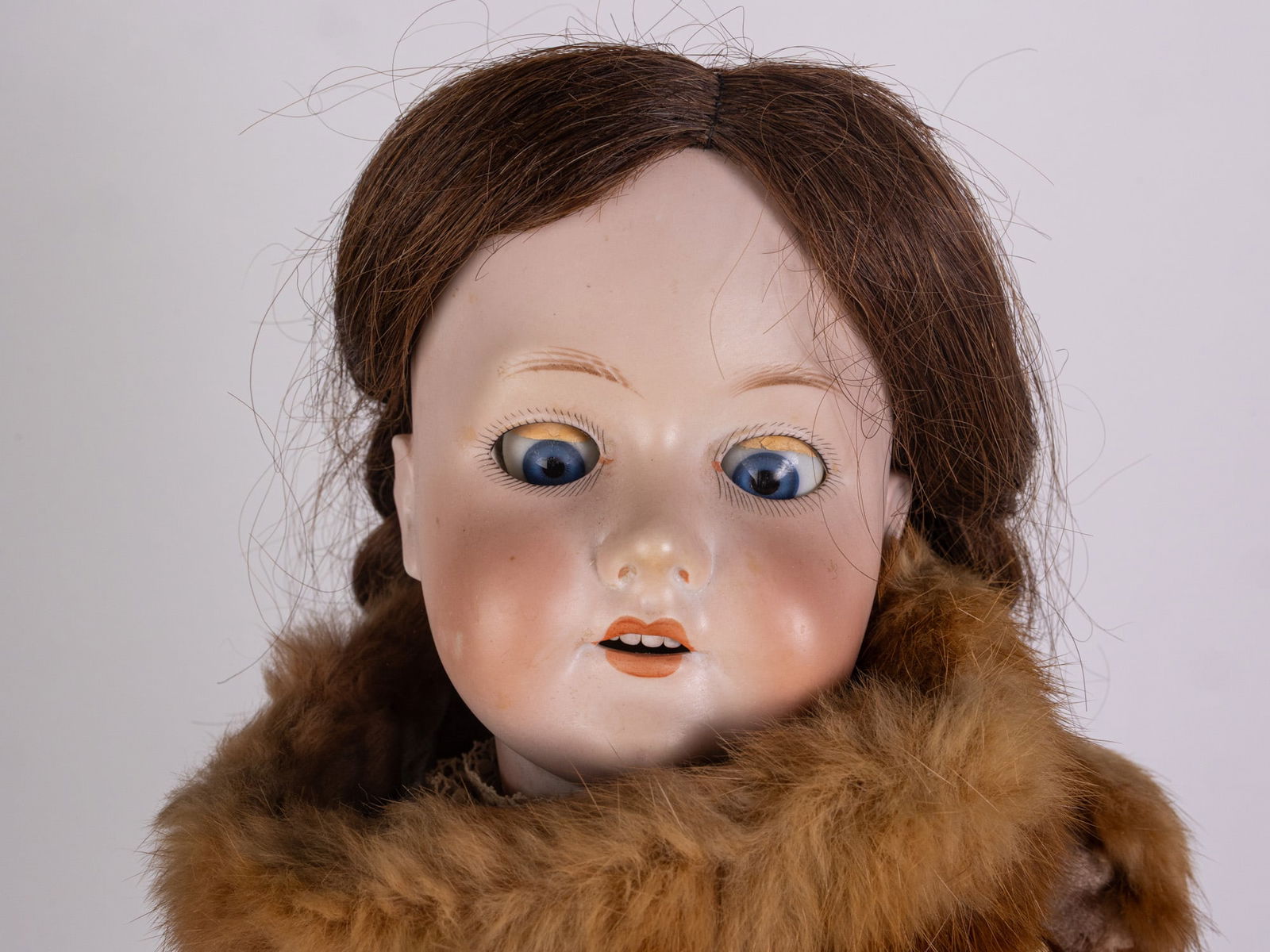 Antique C.M. Bergmann German Bisque Doll in Walkure Box - 3