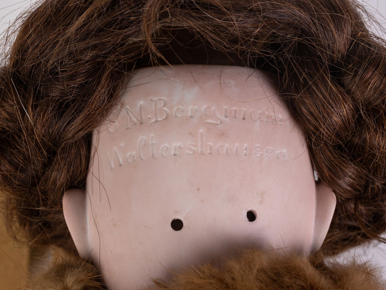 Antique C.M. Bergmann German Bisque Doll in Walkure Box - 6