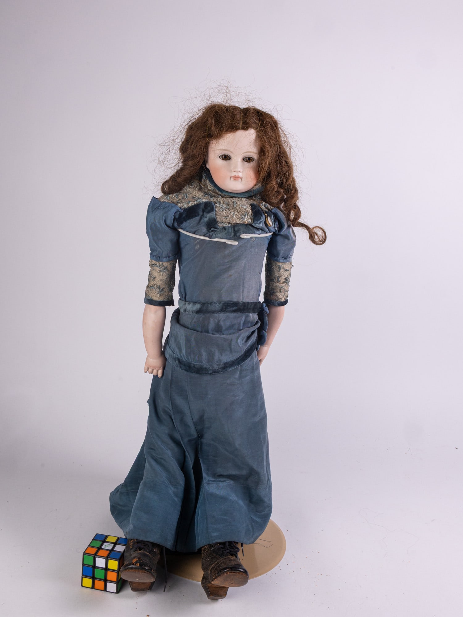 Antique 30" Bisque Porcelain Doll - 2