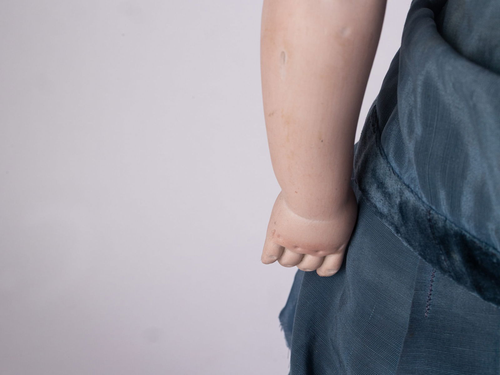 Antique 30" Bisque Porcelain Doll - 5