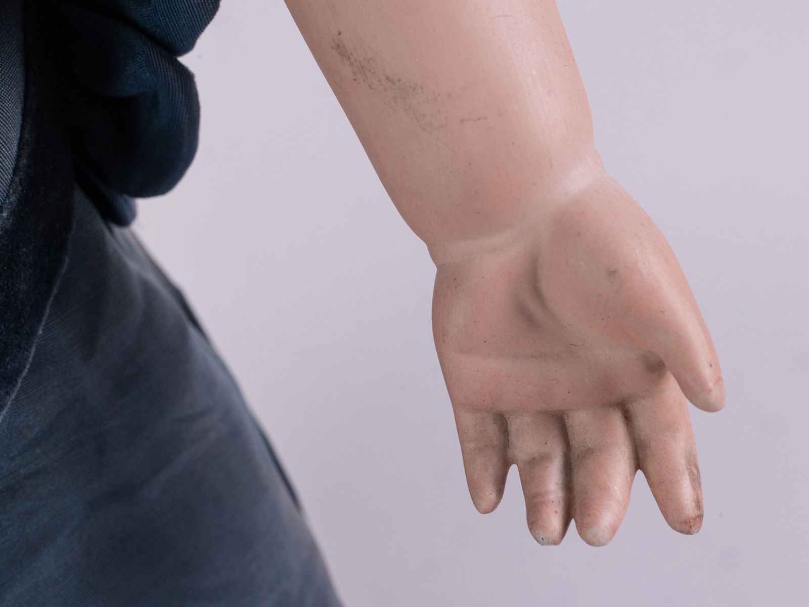 Antique 30" Bisque Porcelain Doll - 6