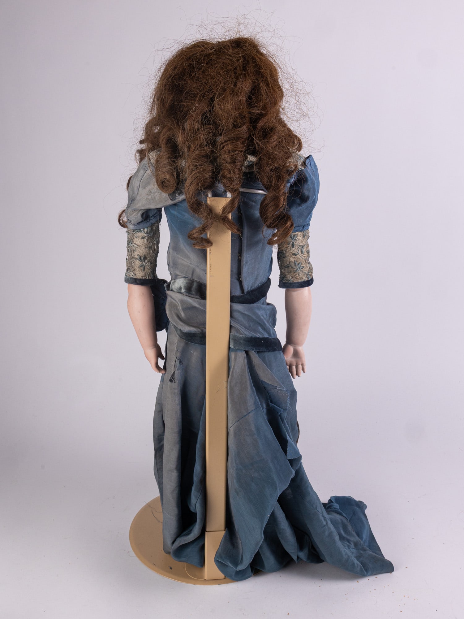 Antique 30" Bisque Porcelain Doll - 8