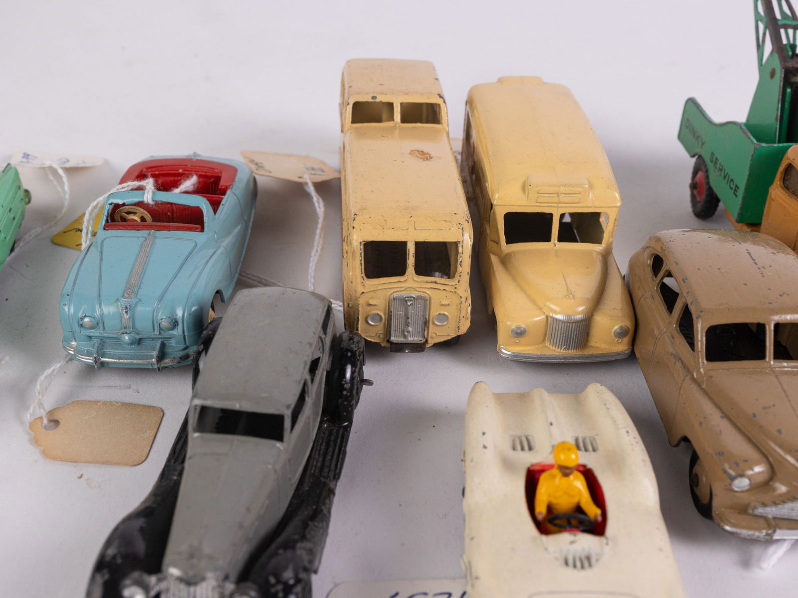 Vintage Dinky Toy Vehicle Assortment ft. #237 Mercedes - 6