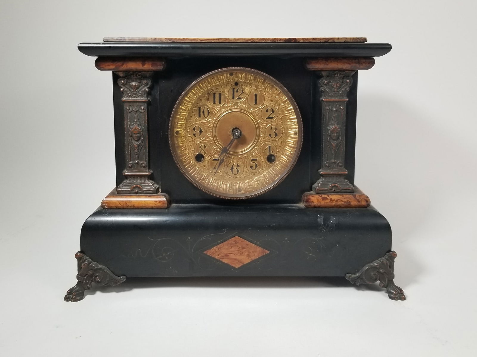 Antique Mantel Clock with Cameo Motif (1 of 3)
