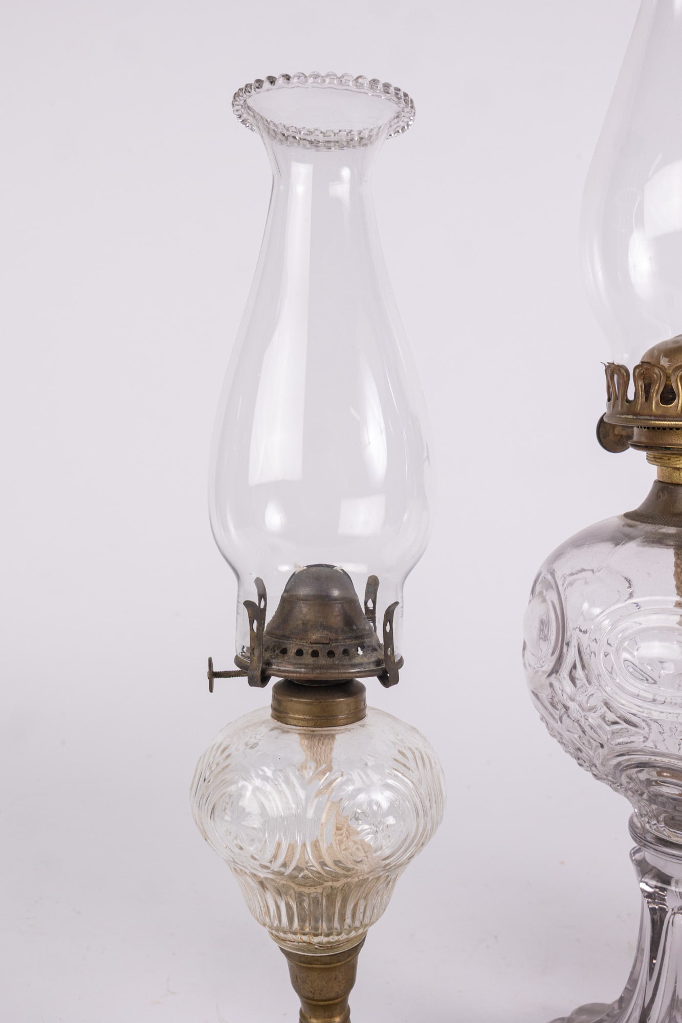 Trio of Antique Oil Lamps - 4