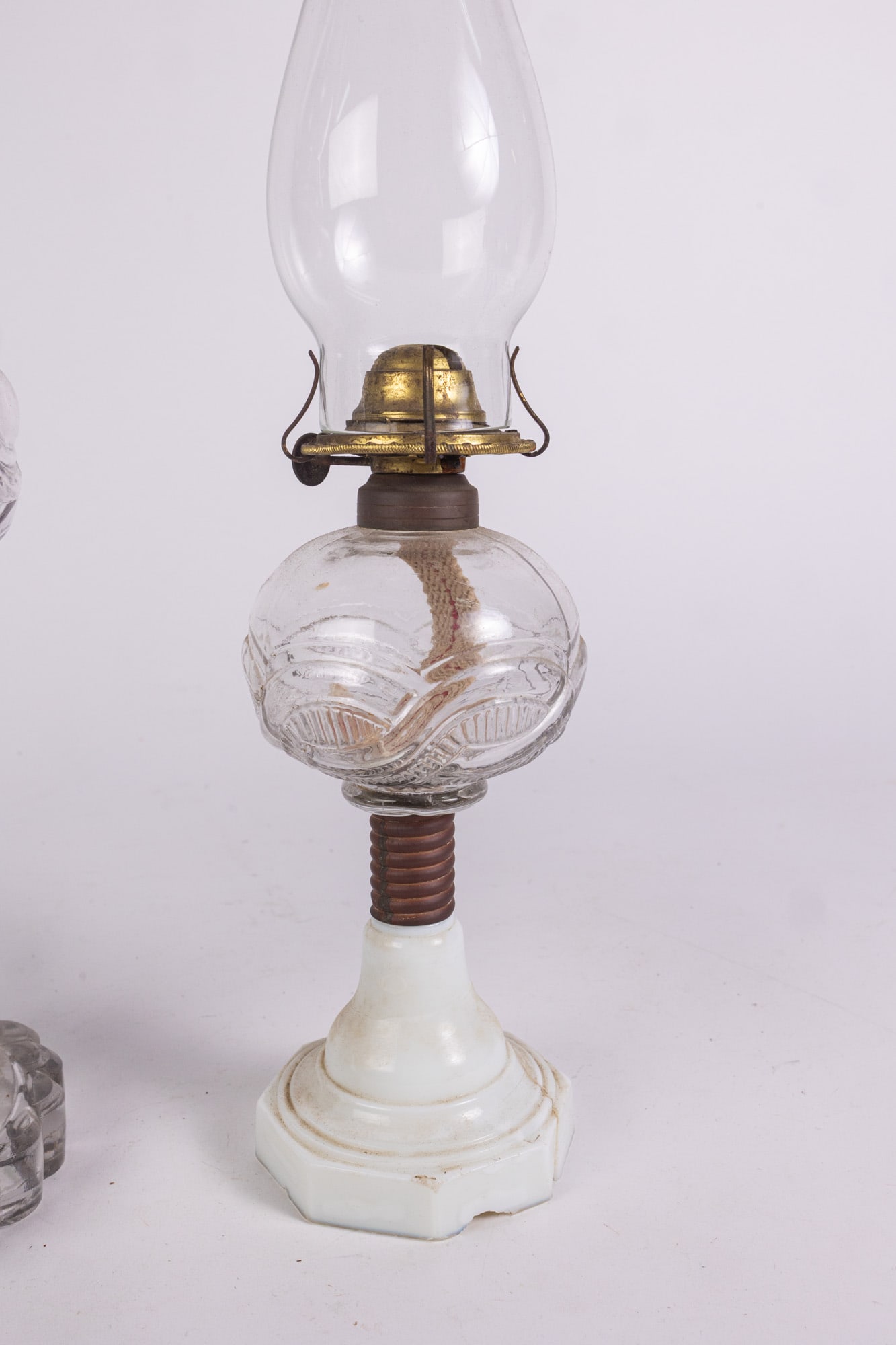 Trio of Antique Oil Lamps - 7