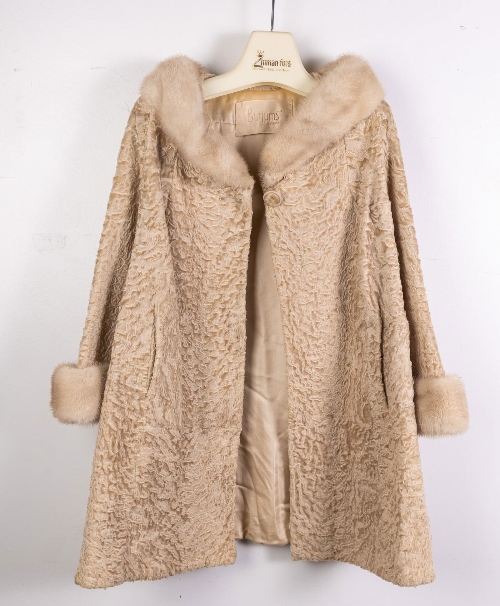 Buffum's California Vintage Fur Trimmed Coat (1 of 3)