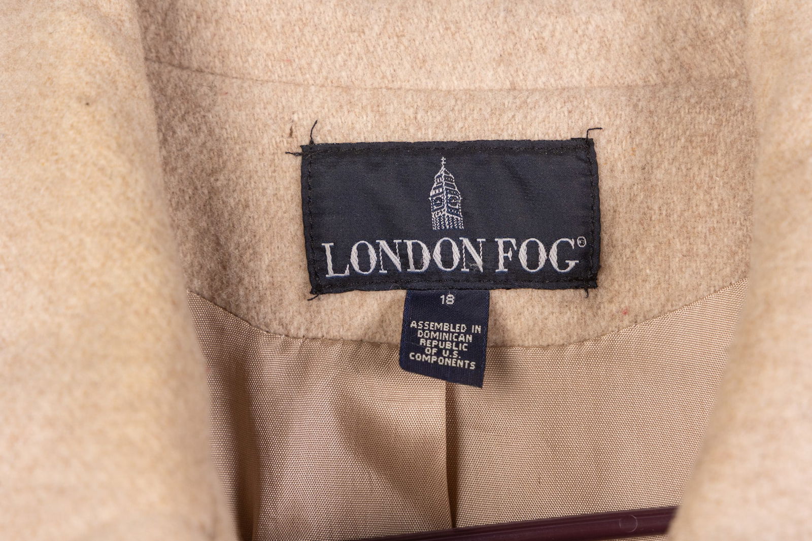 Vintage London Fog Cream Colored Wool Coat - 2